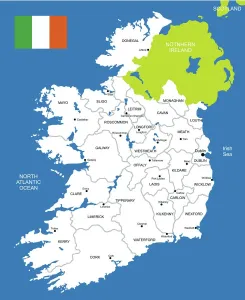 Prints of Detailed map of Ireland Republic Of Ireland Prints: Fine Art Storehouse Print: Detailed Map of Ireland
