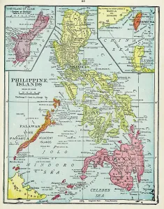 Vintage US Maps Prints: Map Of The Territory Of The Philippines