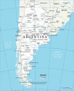 Argentina Reference Map Official Print, South America