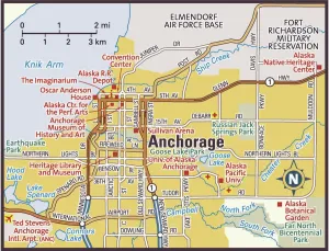 Anchorage, Alaska Area Map Print (2011 Reference Maps)