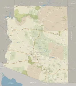 Reference Maps Prints: Arizona Map