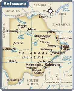 Botswana Country Map 2011 Print (Reference Maps)