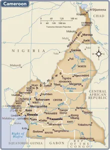 Africa Prints: Cameroon Country Map Print (2011 Reference Maps)