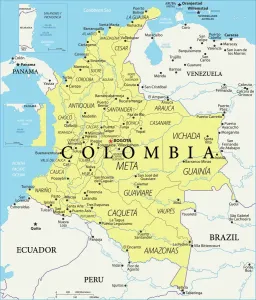 Colombia Reference Map Print - Fine Art Storehouse
