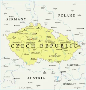 Prints of Map Prints: Czech Republic Reference Map Print (Reference Maps)