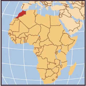 International Border Maps Prints: Democratic Republic of the Congo locator map