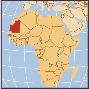 African Country Maps Prints: Democratic Republic of the Congo locator map