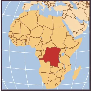 Democratic Republic Of The Congo Map Prints: Democratic Republic of the Congo locator map