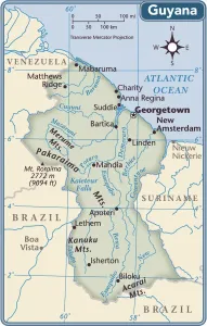 World Prints: Guyana 2011 Reference Map Print