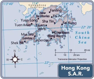 Hong Kong Map Reference Print 2011 Edition