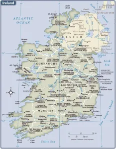 Prints of 2011 edition Republic Of Ireland Prints: Ireland Reference Map Print 2011 Edition