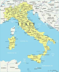 World Prints: Italy Reference Map Print 950857450 (Reference Maps)