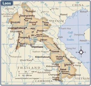 Laos Country Map 2011 Print (Reference Maps)