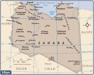 Libya Country Map 2011 Print (Reference Maps)
