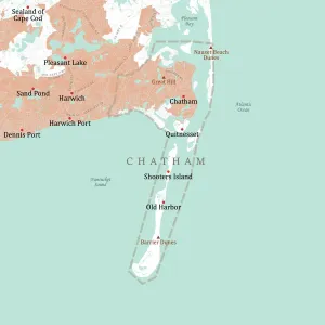 Chatham, MA Vector Road Map Print