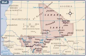 Country Maps For Sale Online Prints: Mali country map