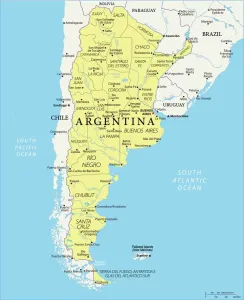 Argentina Prints: Argentina Vector Map Print - Reference Maps