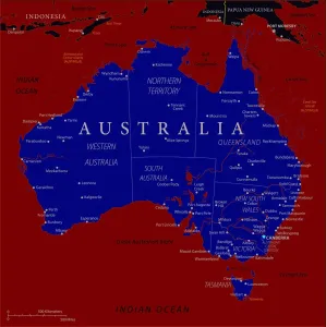 Vector Print of Australia Map