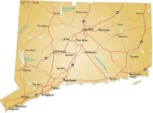 Connecticut Vector Map Print