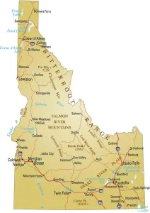 Related Prints: Idaho Map Print Vector Illustration Reference