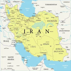 Islamic Republic of Iran Print Map