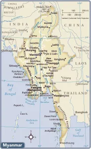 Myanmar Country Map Print (Reference Maps, 2011 Edition)