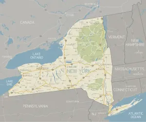 New York State Map Print: Detailed Reference Map