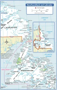 Related Prints: Newfoundland and Labrador Provincial Map Print Reference