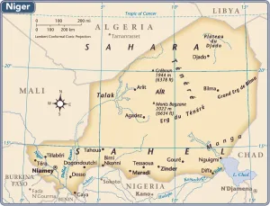 World Reference Maps Collection Prints: Niger country map