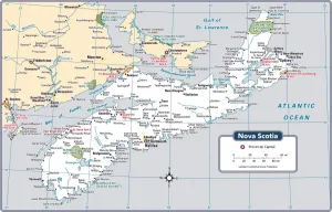 Vector Map Illustration Prints: Nova Scotia Provincial Map