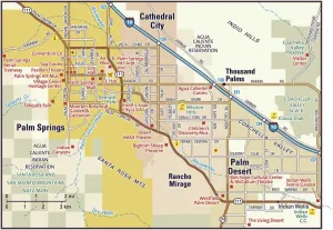 Palm Springs Area Map Print 2010 Edition Reference Maps