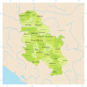 Serbia Reference Map Print (165920930)