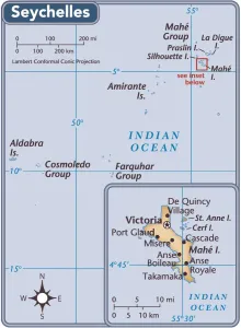 Country Maps For Sale Online Prints: Seychelles country map