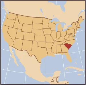 South Carolina Map Prints: South Carolina reference map