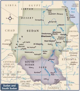 Sudan 2011 Reference Map Print