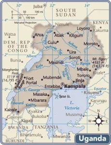 Uganda Country Map Print (Reference Maps, 2011 Edition)