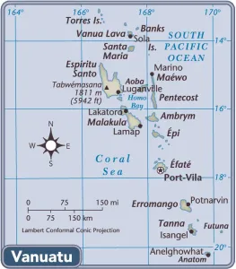 Reference Maps 2011 Edition Prints: Vanuatu country map