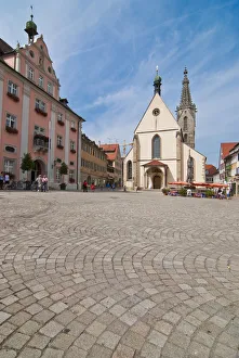 Market square, baroque town hall, the smallest cathedral in Germany, St. Martins Cathedral, 15th century Market square, baroque town hall, the smallest cathedral in Germany, St. Martins Cathedral, 15th century