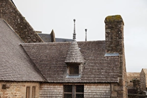 Medieval house with clapboard of Mont Saint-Michel, Normandy, France Medieval house with clapboard of Mont Saint-Michel, Normandy, France