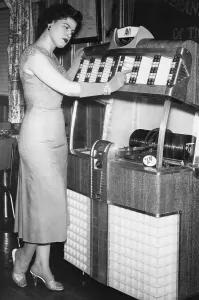 Patsy Cline at the Jukebox Print circa 1957