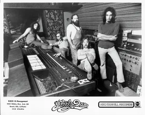 Prints of 1973: (L-R). Jim Hodder, Walter Becker, Denny Dias, Jeff Skunk Baxter and Donald Fagen of the rock and roll band Steely Dan pose for a portrait in 1973. (Photo by Michael Ochs Archives/Getty Images) Music Prints: Fine Art Storehouse Print of Steely Dan 1973 Group Portrait
