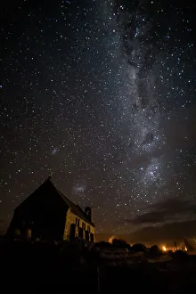 Milky Way and Magellanic Clouds above Church Milky Way and Magellanic Clouds above Church