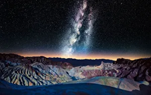 The Milky Way over Zabriskie Point, Death Valley The Milky Way over Zabriskie Point, Death Valley