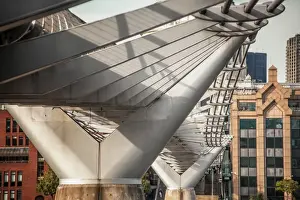 The Millennium Bridge Print, a steel suspension bridge crossing the Thames