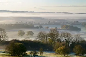 Misty Sunrise from Newlands Corner in Surrey Misty Sunrise from Newlands Corner in Surrey