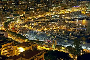 Monte Carlo Grand Prix Circuit Night View Monte Carlo Grand Prix Circuit Night View