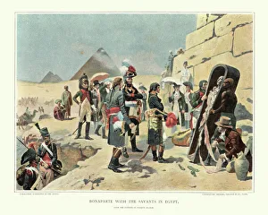 Napoleon Bonaparte in egypt viewing a egyptian mummy Napoleon Bonaparte in egypt viewing a egyptian mummy