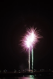 New Years Eve fireworks, Helgoland, Schleswig-Holstein, Germany, Europe New Years Eve fireworks, Helgoland, Schleswig-Holstein, Germany, Europe