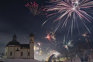 New Years Eve fireworks in Seefeld, Tyrol, Austria New Years Eve fireworks in Seefeld, Tyrol, Austria