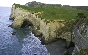 New Zealand, South Island, Cape Farewell, elevated view, dusk New Zealand, South Island, Cape Farewell, elevated view, dusk